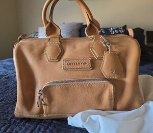 Longchamp Camel Leather Satchel